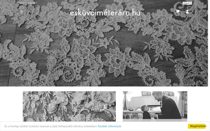 Kuvakaappaus sivustosta eskuvoimeteraru.hu