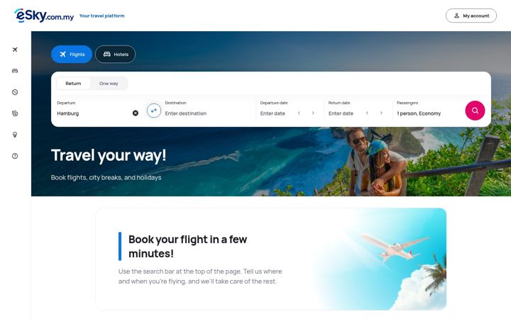 Screenshot of esky.com.my