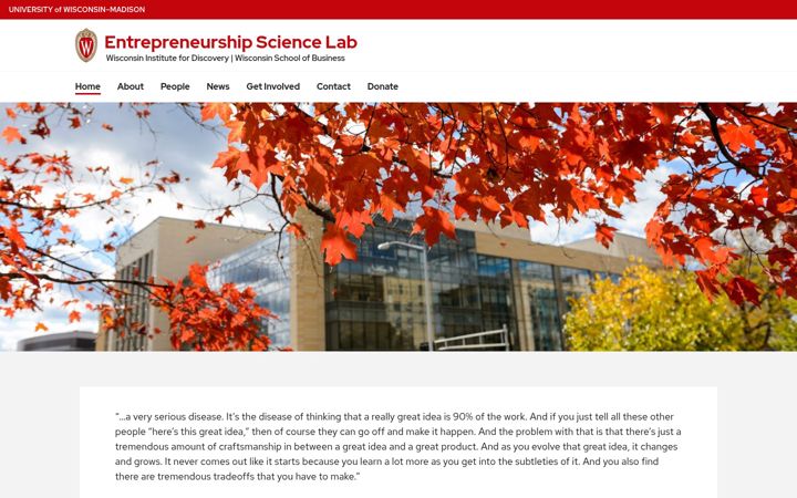 Screenshot of eslab.wisc.edu