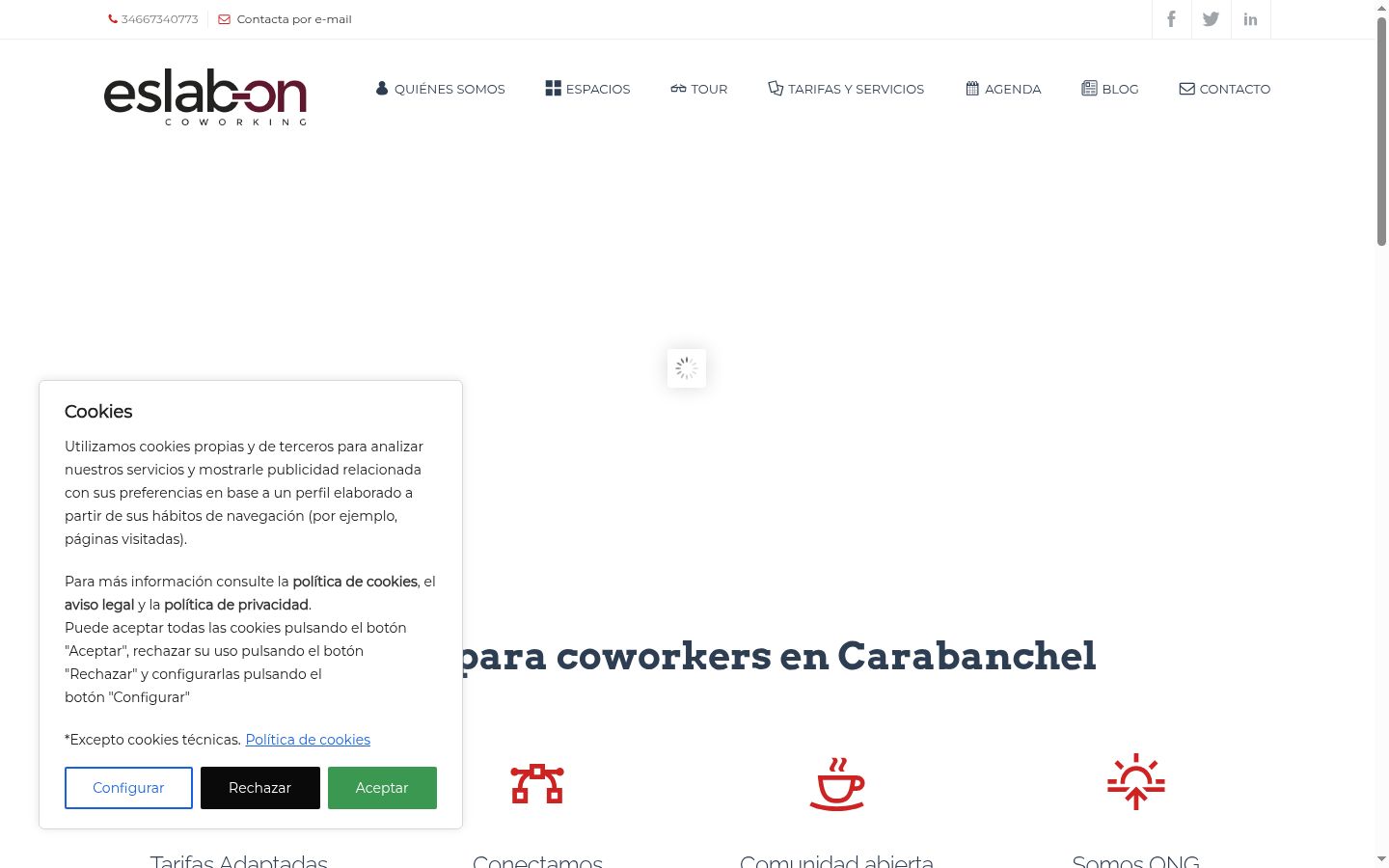 Screenshot tal-banner tal-kunsens muri qabel kwalunkwe interazzjoni