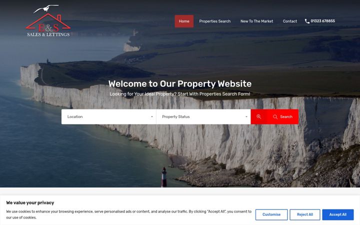 Posnetek zaslona eslettings.co.uk