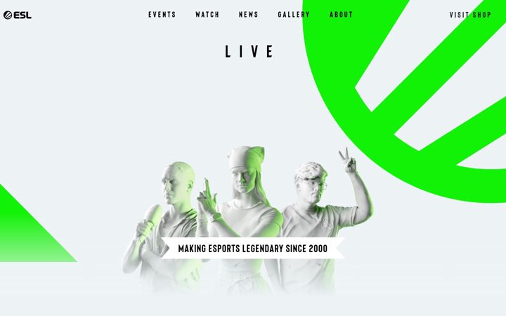 Captură de ecran a eslgaming.com