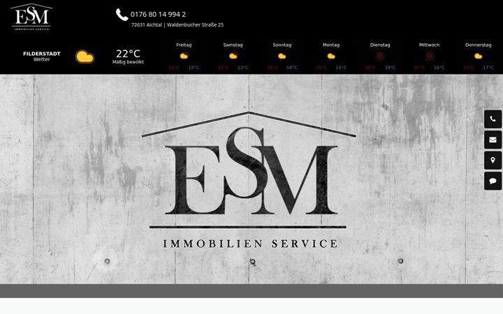 Captura de pantalla de esm-immobilienservice.de