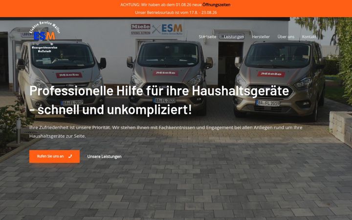 Captura de pantalla de esm-link.de