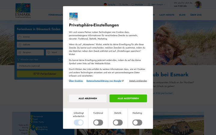 Képernyőkép: esmark.de