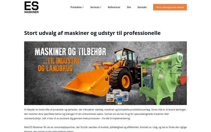 Zrzut ekranu esmaskiner.dk