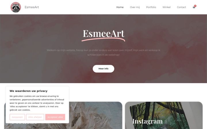 Screenshot von esmeeart.nl