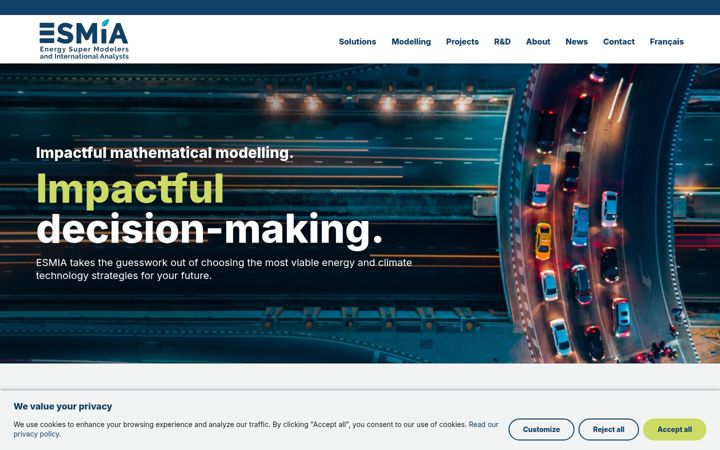 Screenshot of esmia.ca