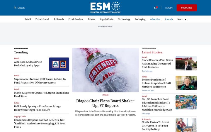 Screenshot of esmmagazine.com