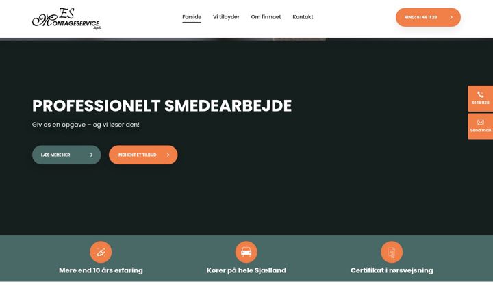 Zrzut ekranu esmontageservice.dk