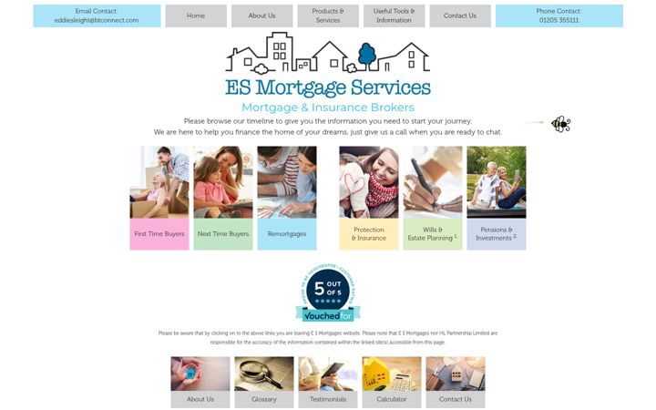 Skærmbillede af esmortgageservices.co.uk