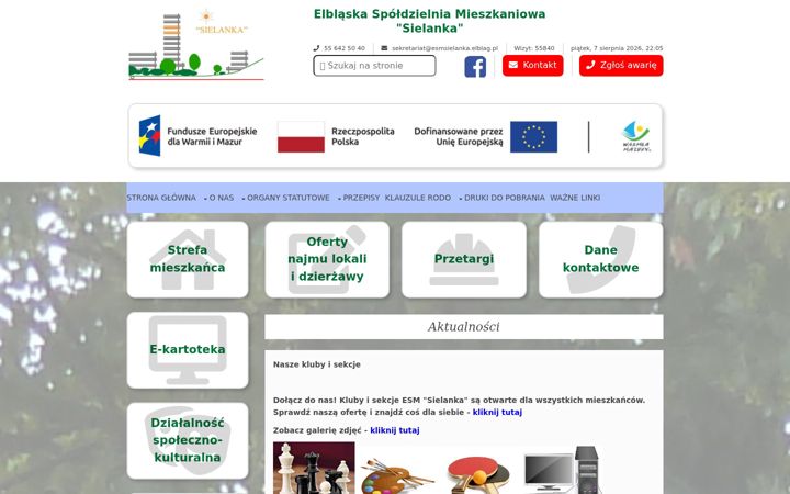 Snímek obrazovky esmsielanka.elblag.pl