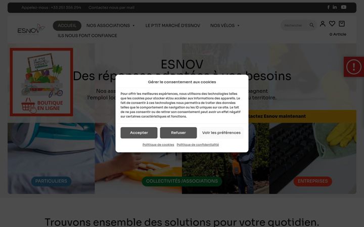 Screenshot di esnov.fr