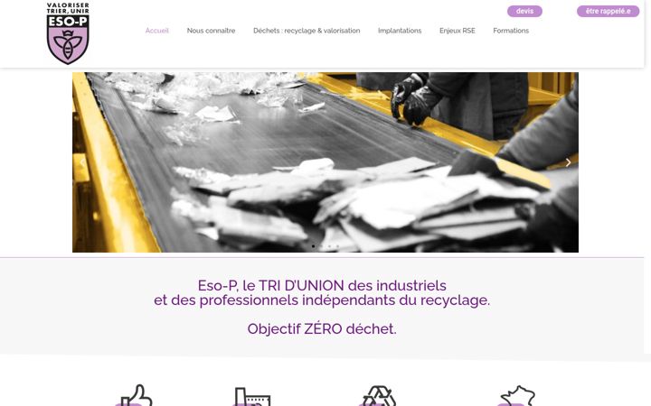 Screenshot di eso-p.fr