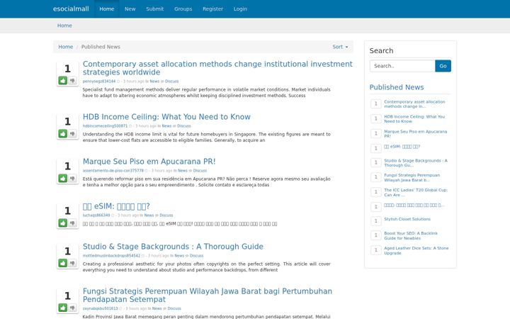 Screenshot of esocialmall.com