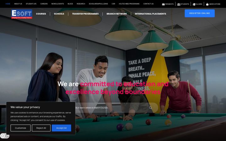 Screenshot of esoft.lk