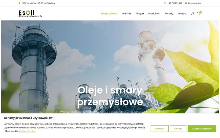 Snímek obrazovky esoil.pl