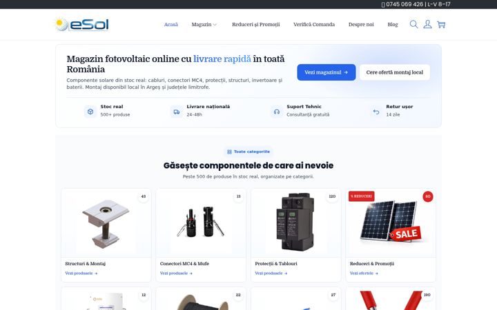 Captura de ecrã de esol.ro