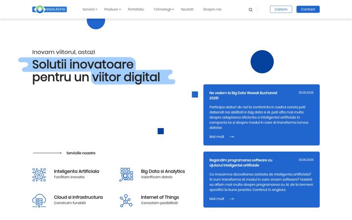 Captura de ecrã de esolutions.ro