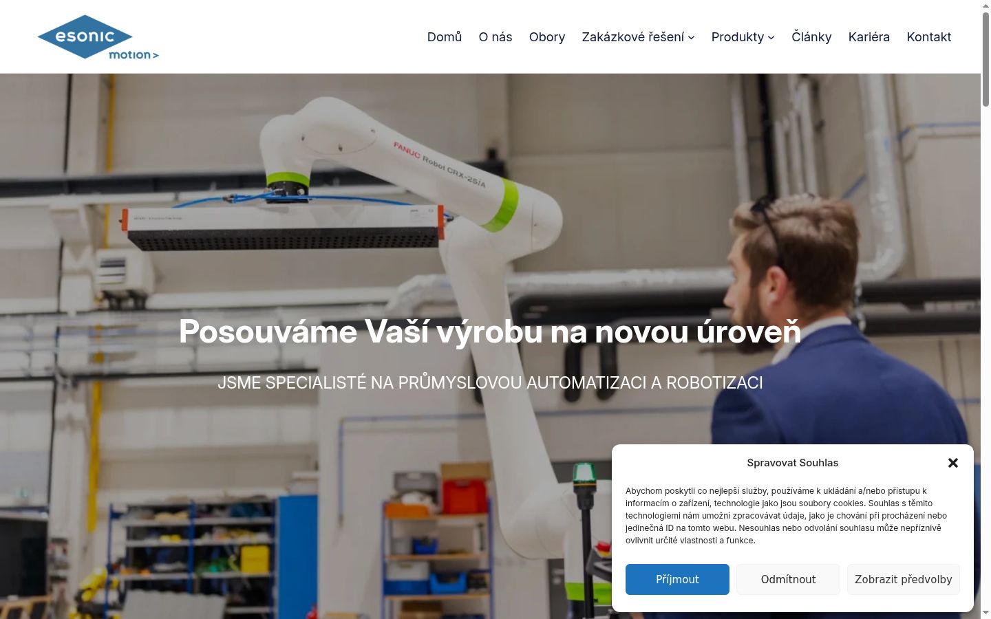 Snímek obrazovky baneru souhlasu zobrazeného před jakoukoli interakcí