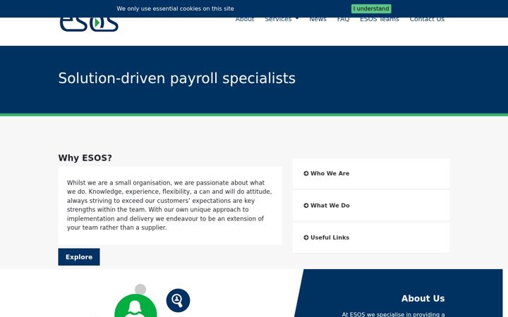Screenshot of esos.co.uk