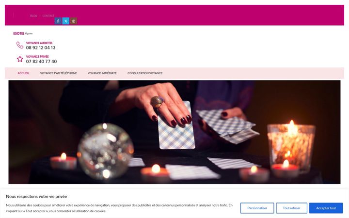 Screenshot di esotel.fr
