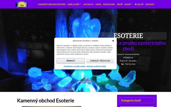 Snímek obrazovky esoterie.cz