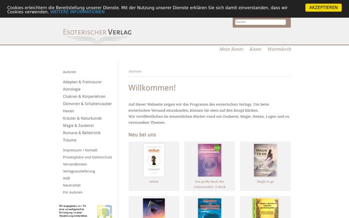 Skjermbilde av esoterischer-verlag.de