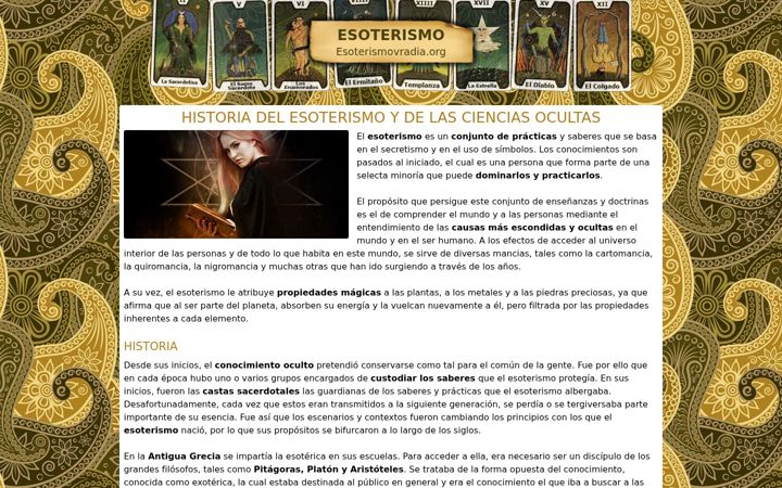 Skjámynd af esoterismovradia.org