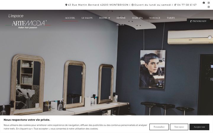 Screenshot di espace-artemoda.fr