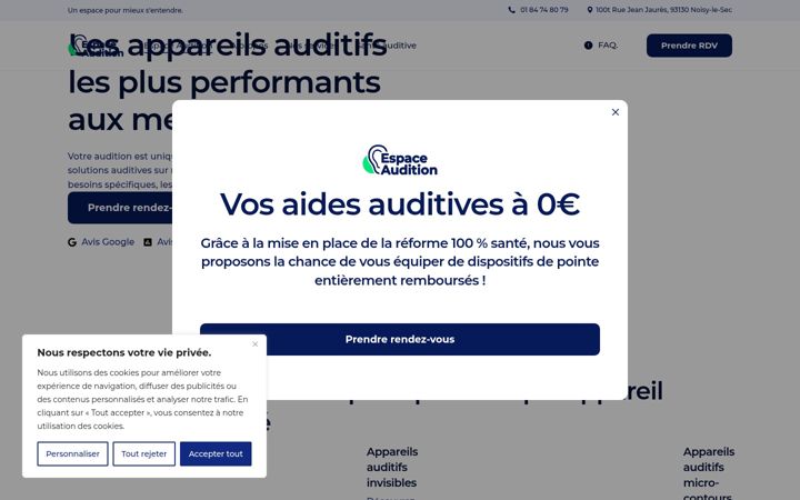 Screenshot di espace-audition.fr