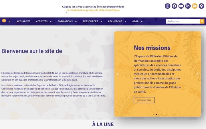 Skærmbillede af espace-ethique-normandie.fr