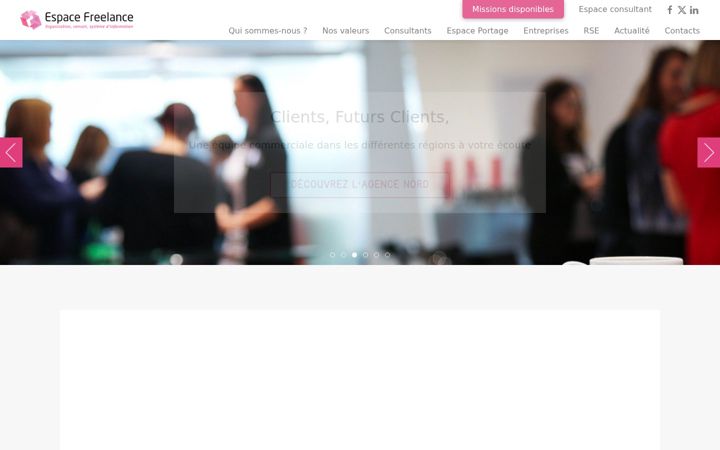 Skærmbillede af espace-freelance.fr