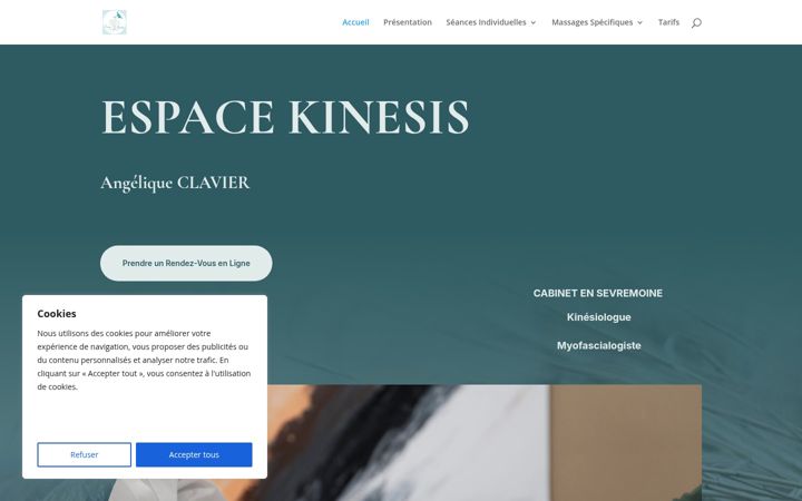 Skærmbillede af espace-kinesis.fr