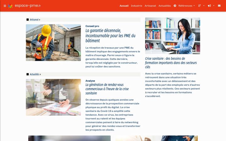 Screenshot von espace-pme.fr