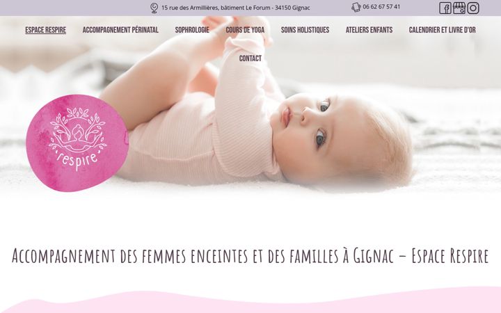 Skærmbillede af espace-respire.fr