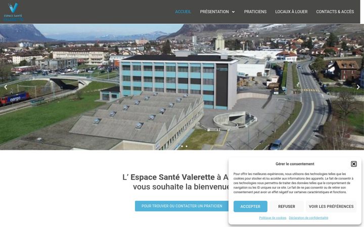 Ekrānuzņēmums no espace-valerette.ch
