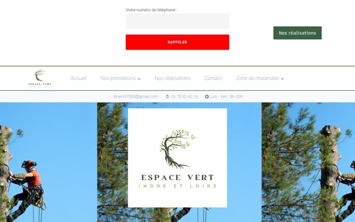 Skærmbillede af espace-vert-indre-et-loire.fr