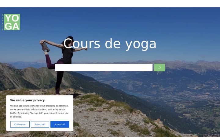 Skærmbillede af espace-yoga.fr
