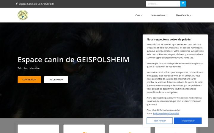 Skærmbillede af espacecaningeispolsheim.fr
