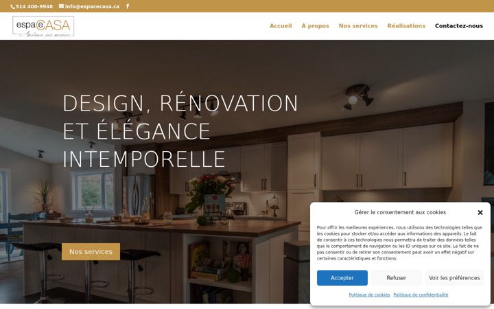 Screenshot of espacecasa.ca