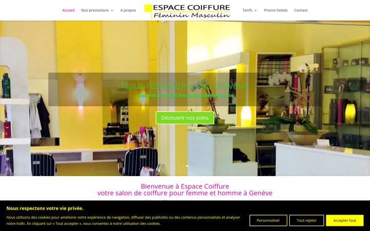Екранна снимка на espacecoiffure.ch