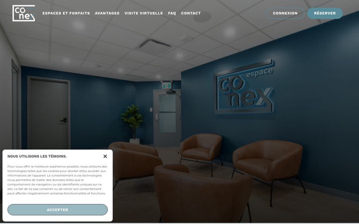 Screenshot of espaceconex.ca