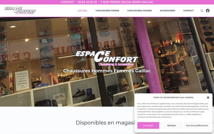 Skærmbillede af espaceconfort-gaillac.fr