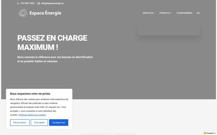 Screenshot of espaceenergie.ca