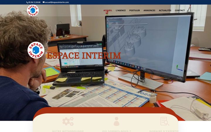 Screenshot di espaceinterim.fr