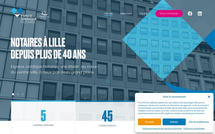 Screenshot di espacejuridique.notaires.fr
