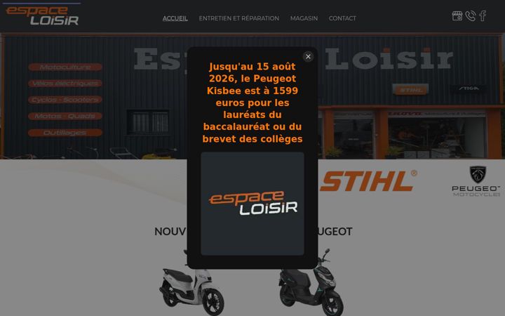 Screenshot di espaceloisir.fr