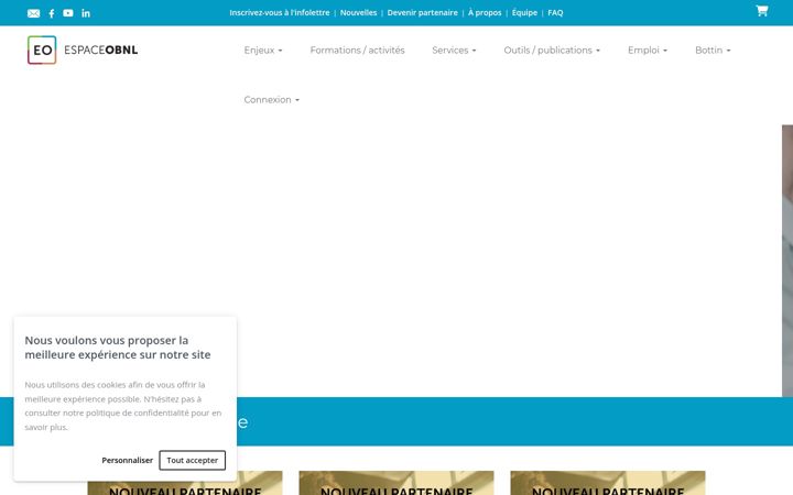 Screenshot of espaceobnl.ca