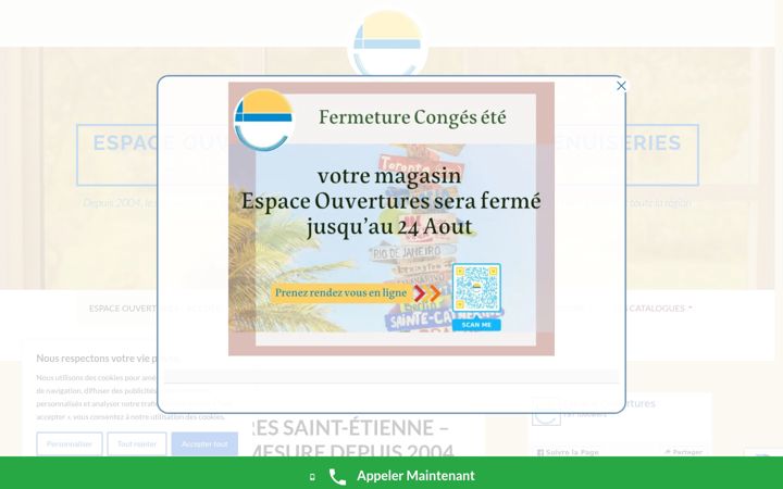 Screenshot di espaceouvertures.fr